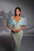 V-Cut Sequin Couture Gown