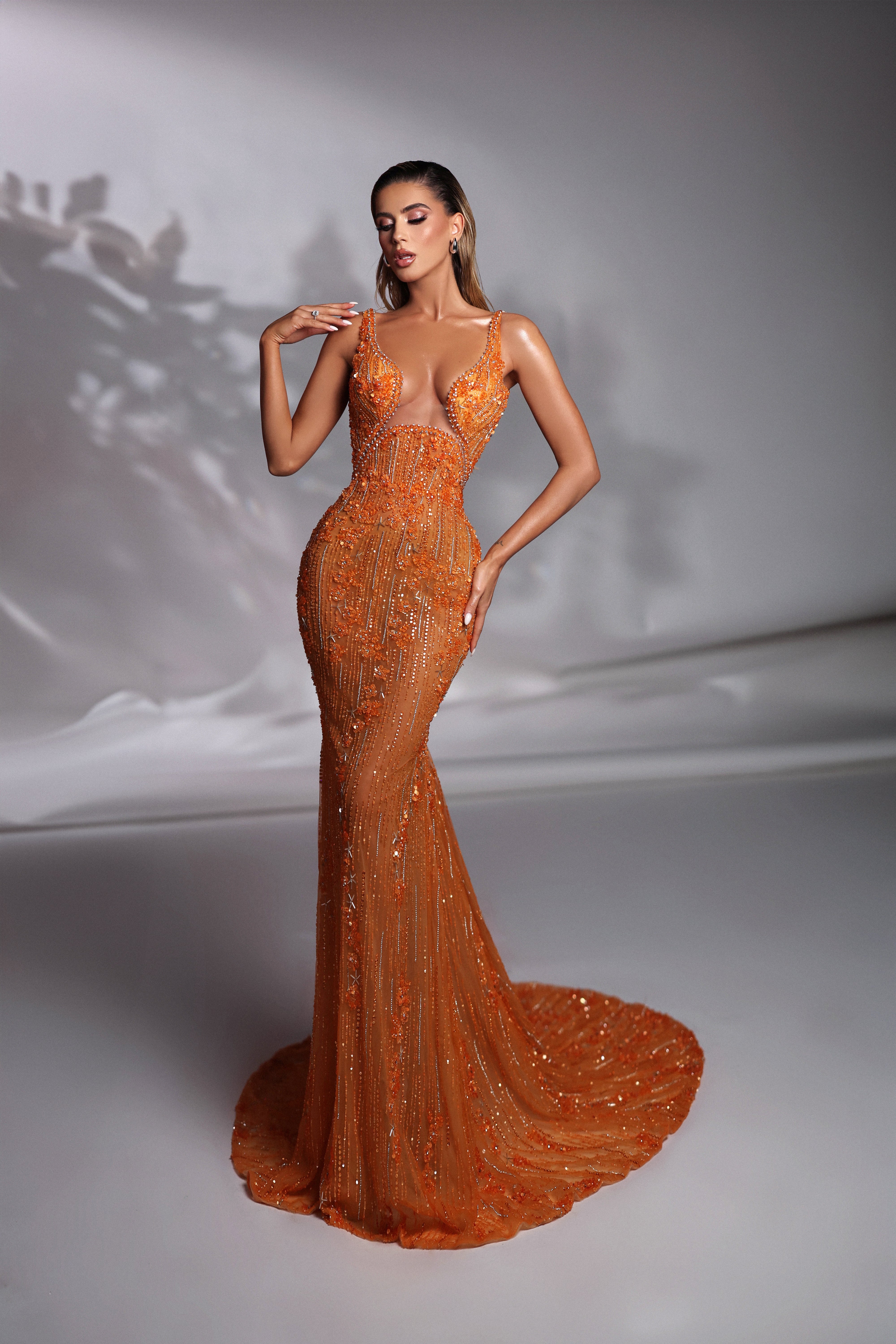 Mermaid Silhouette Gown Goddess Exclusive Mermaid Silhouette Gown Goddess Exclusive
