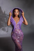 Sleek Sequin Cut-Out Maxi
