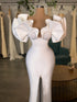White satin dress