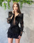 Short Black Feather Dress