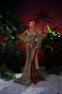 silver party dresses women's dresses LaDivine CY022 Short A Line Cocktail Glitter Dress