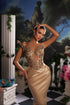 Nude Satin Dress