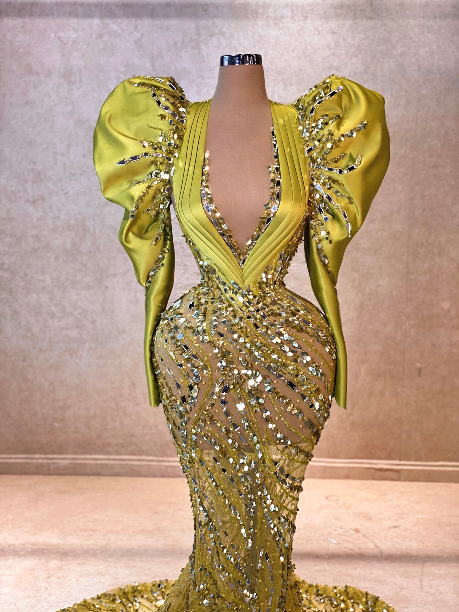 Green Satin Stone Dress Goddess Exclusive Green Satin Stone Dress Goddess Exclusive