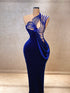Blue Velvet Dress