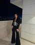 Black wide pant jumpsuit