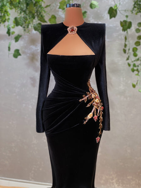Black Velvet Dress Black / M Black Velvet Dress Black / M