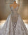 Feather embellished bridal gown