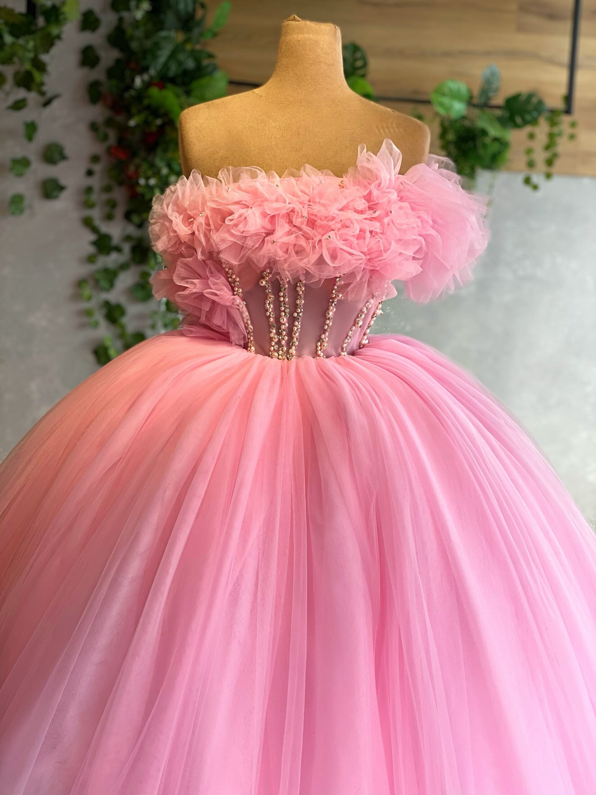 Pearl pink color dress clearance