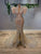 Feather nude dress