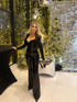 Noir Elegance Sweetheart Jumpsuit