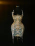Golden Glamour Mini Dress