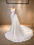 Single-Strap White Gown